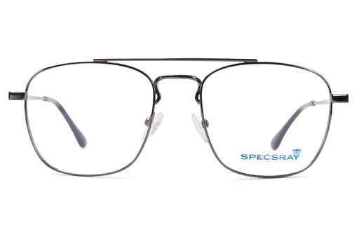 SpecsRay Square Full Rim Metal (Grey) [1928] [1258]