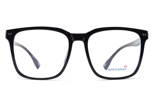 SpecsRay Full Rim Acetate Square (Black) [K8452] [1346]