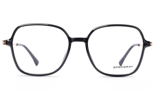 SpecsRay Full Rim Tr Hexagon (Black) [H00137] [1367]